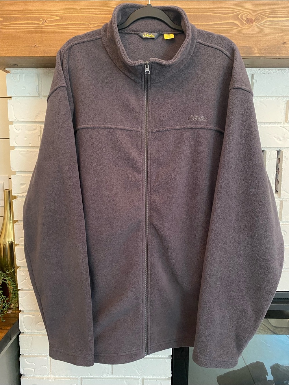 Cabela’s Full Zip Fleece Jacket Gray 3XL Men’s Soft Outdoor Casual Layer